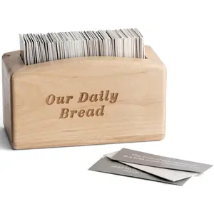 DaySpring - Our Daily Bread Wood Promise Box - 240 Promises from The Word of God - Sharable Scripture Cards (J4531),Brown