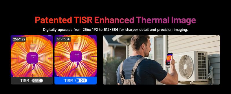 TOPDON TC002C Duo Thermal Camera, Thermal Imager, Compatible with Any USB-C iPhone, iPad & Android Device, 512 x 384 Super Resolution, 256 x 192 IR Resolution