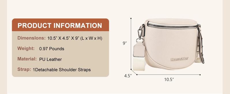 Montana West Large Fanny Pack Crossbody Sling Bags with Adjustable Strap and Coin Purse