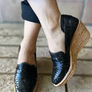 Media plataforma de $45 - Mexican Shoes, huaraches handmade sneakers, Walk with style Flatform Women shoes, handcrafted huaraches leather - huaraches de piel