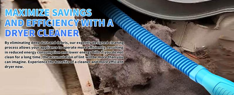 2 Pieces Dryer Vent Cleaner Kit Dryer Lint Vacuum Attachment, Dryer Vent Cleaning Lint Remover 1 Hoses + 1 Lint Brush Tools for Home Improvement Trap Cleaner Long Flexible