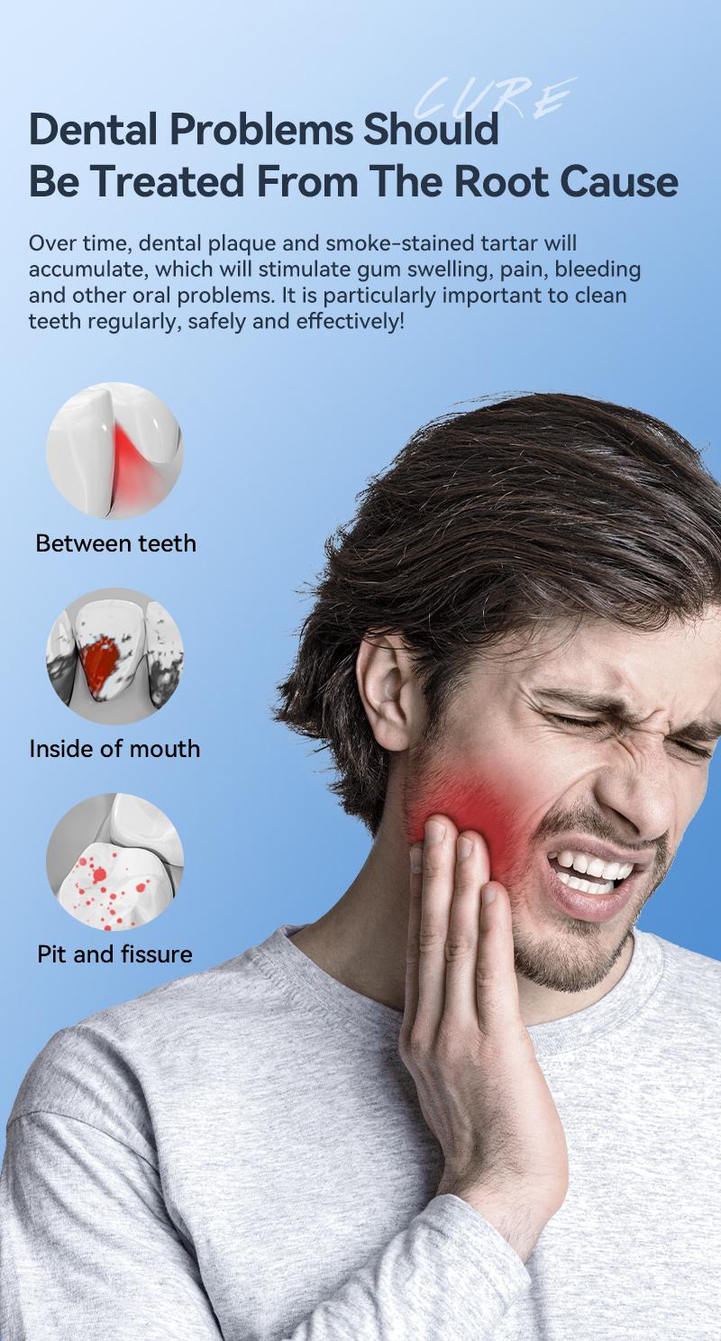 See Plaque in Real-Time: Smart Visual Tooth Cleaner with Camera & App. Ultrasonic Removal, 4 Modes, Home Dental Care.