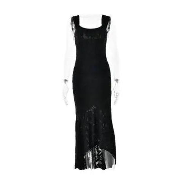 Micro-Transparent Lace Socialite Dress