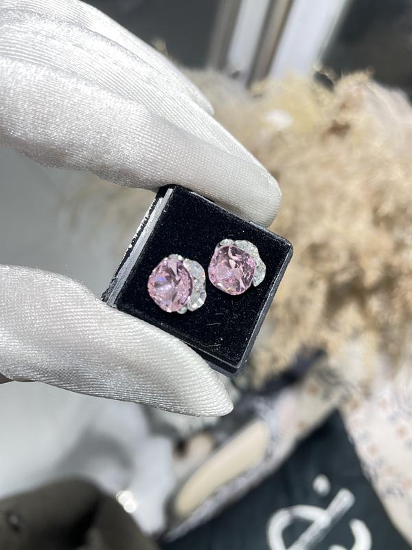 Pink Rhinestone Ball Press-On Nails | Reusable, Easy On & Off, DIY at Home, Includes Tool Kit