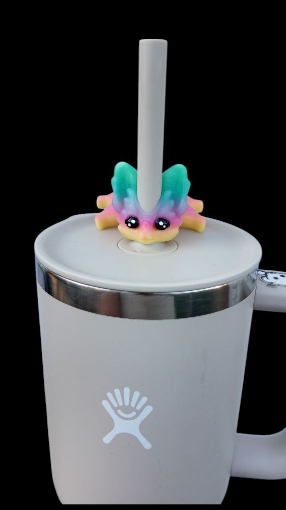 Tumbler Straw Buddy Animals Straw Topper 3d Print
