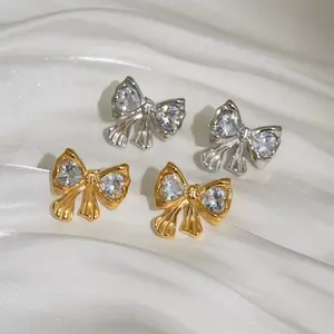The Belle Bow Sparkle Studs
