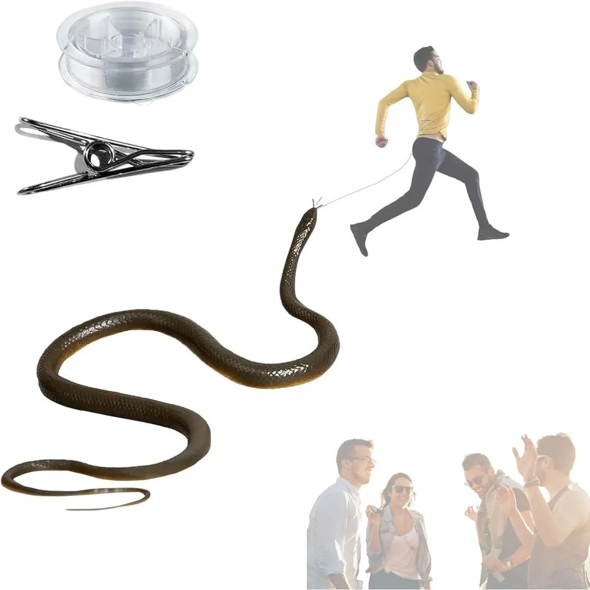 Normal String Pranks Snake Prank with String Clip,Golf Snake Prank,Clip On Snake Prank ...