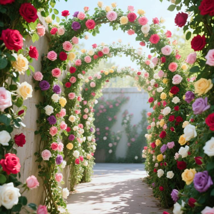 200pcs Climbing Rose Seeds – Multicolor Romantic Rose Vines for Garden Arches, Fences & Fairytale Walls