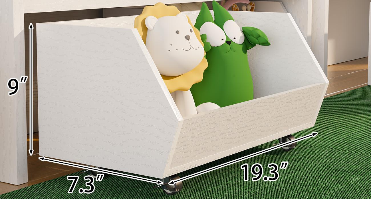 COZPAW Toy Storage Organizer, 2/3 Tier Montessori Shelf with Movable Bins, Toy Organizers Book Shelf for Kids Room, Playroom, Nursery