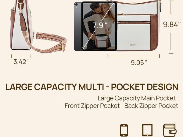 Telena Vegan Leather Crossbody Bags for Women Travel Shoulder Bag Hobo Bucket Bag Large Cross Body Purse Straps Replacement Gift