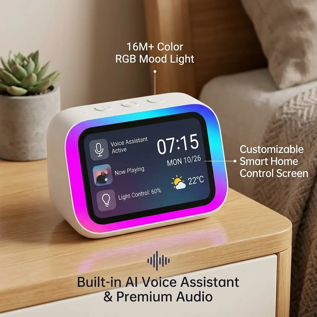 Multifunctional Smart Bluetooth Speaker - Bluetooth 5.4, HD Touch Display, Photo Album, Voice Control, Electronic Audio Stereo Device, Bluetooth Speakers