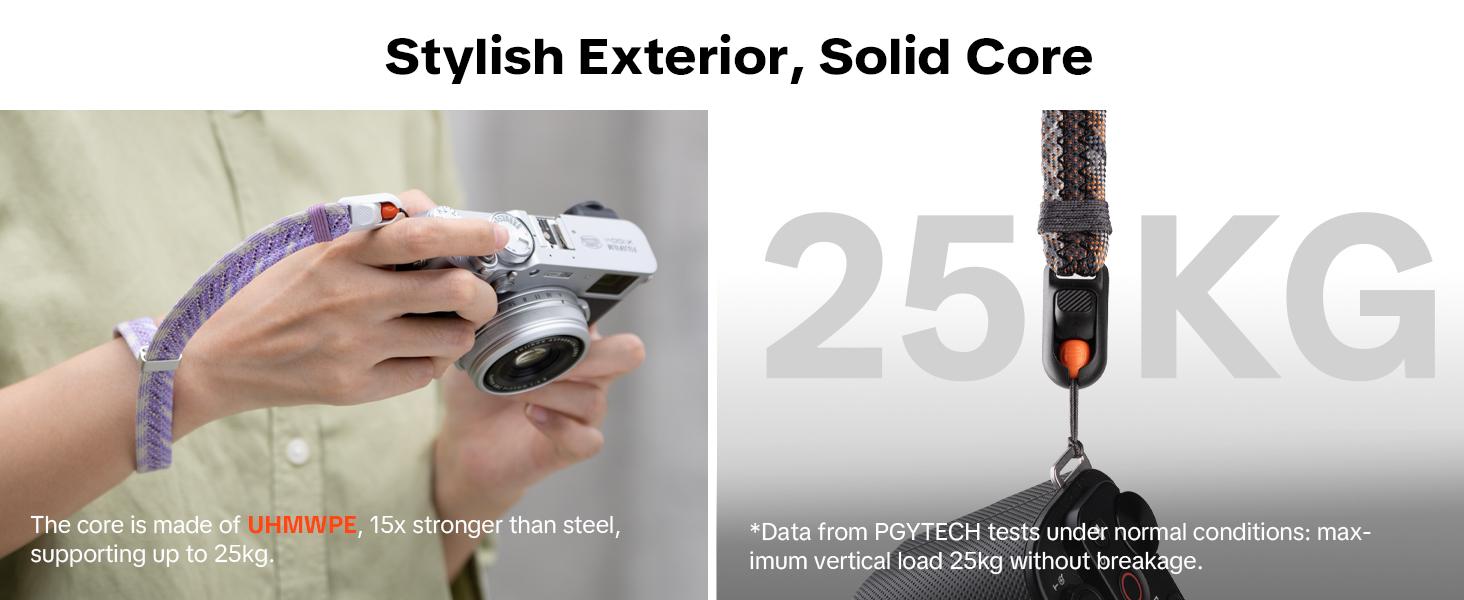 PGYTECH Camera Wrist Strap Slim Trendy Style, Adjustable Quick Release Anti-Drop Braided Rope Hand Strap Holds 55.1lb for Sony/Nikon/Canon Cameras/Phone for Young Photographers