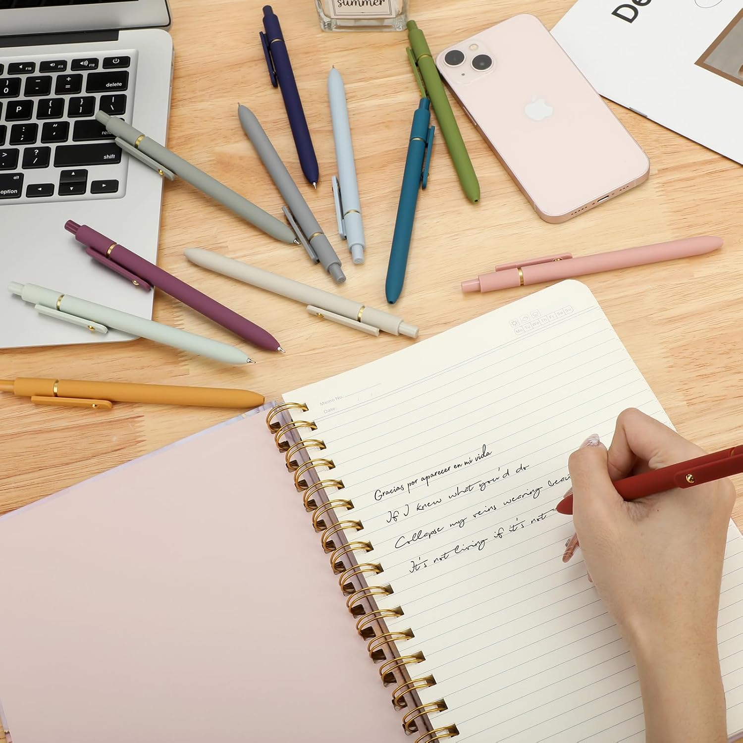 10 Pcs Black Gel Pens – Smooth 0.5mm Fine Tip, Quick-Dry Ink, Aesthetic Gradient Design | Must-Have Study Tools for Back to School Office Stationery Supplies