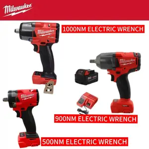Milwaukee M18 900Nm、1000Nm、500Nm Cordless Impact Wrench | Automotive Repair Power Tool with Battery & Charger,Cordless Lithium-Ion Freedom、high torque impact、truck repair、truck repair
