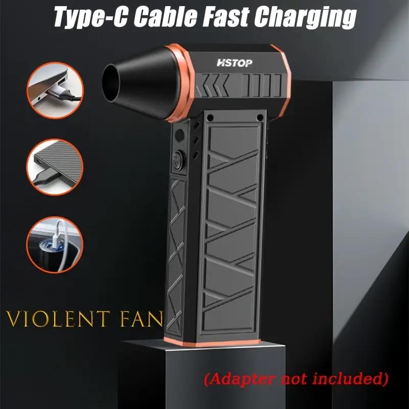 Cordless Compressed Air Duster, Adjustable Jet Fan, USB/Battery Rechargeable, for Car/Motorcycle Dry Cleaning, Computer/Keyboard Dust Removal, Yard Debris Cleanup,Fathersdaygifts