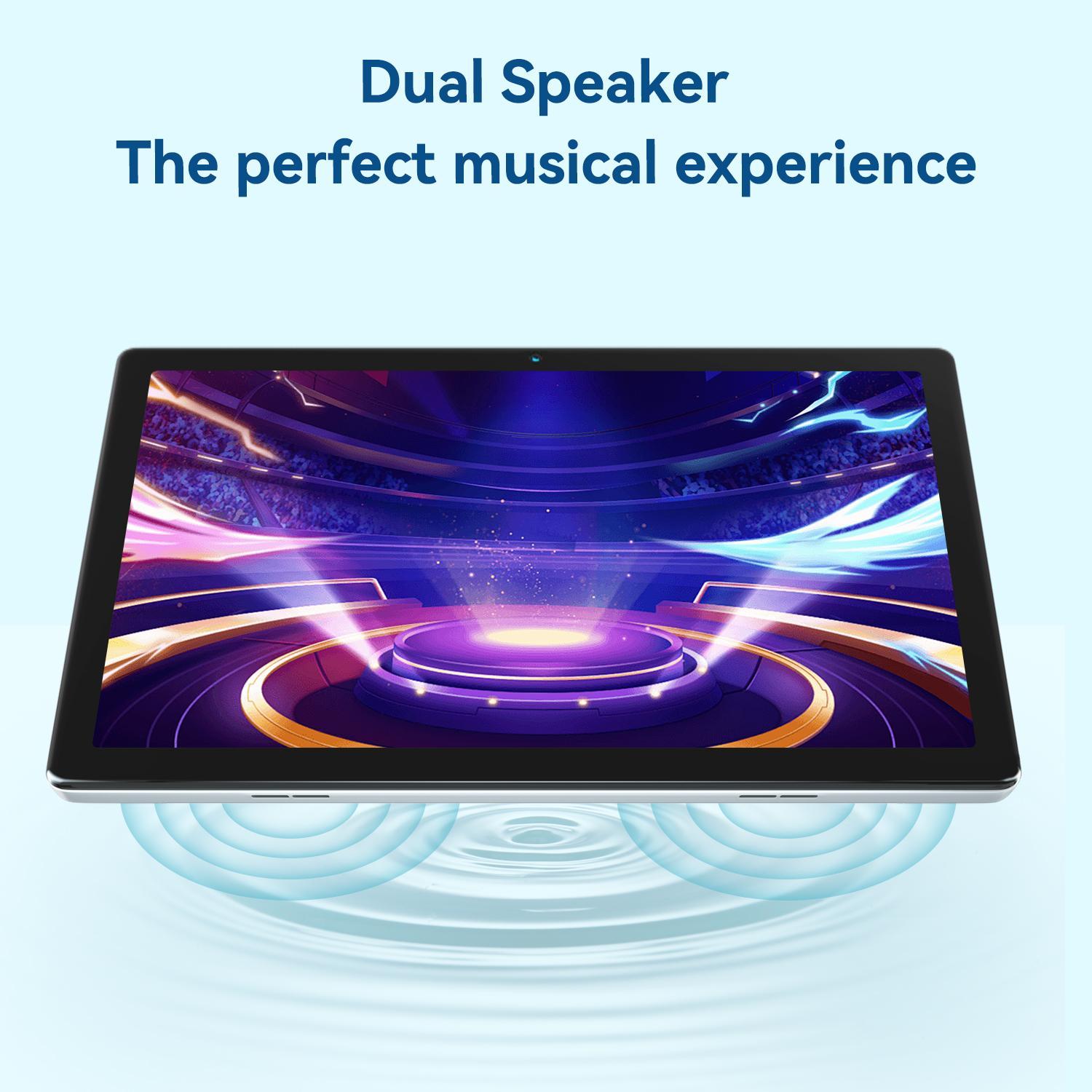 Aeezo Tablet 10.1 Inch Android 13/14  Quad/Octa-Core 64GB ROM, Big Screen, Brightly Color, Large Capacity And Low Consumption, Learning Tablet