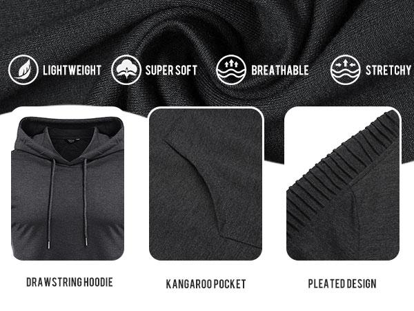 COOFANDY Fall Outfits Limited Time Clearance Men's Workout Hoodie Lightweight Gym Athletic Sweatshirt Fashion Pullover Hooded With Pocket Casual Menswear Sports Fathersdaygift Training COOFANDY Fall Outfits Limited Time Clearance Men's Workout Hoodie Lightweight Gym Athletic Sweatshirt Fashion Pullover Hooded With Pocket Casual Menswear Sports Fathersdaygift Training
