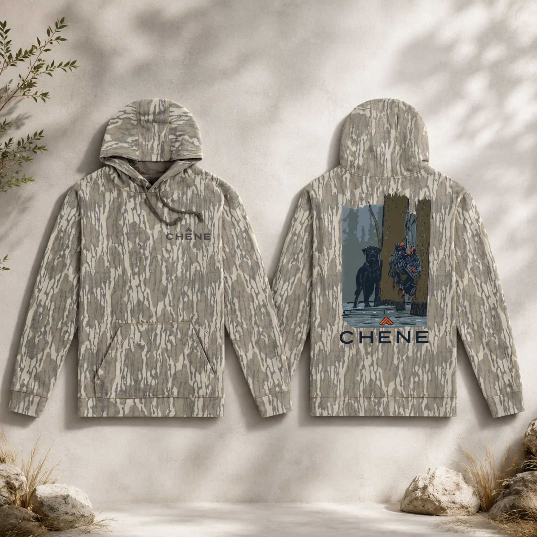 Mossy Oak Original Bottomland Buck Dog Stand Tee CHENE Waterfowl Washed Out Camo, Western Rodeo Graphic Sweatshirt, Vintage Camo Cowboy Aesthetic, Country Streetwear for Men & Women Fabric, Gift for Fan