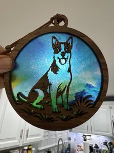 Blue Heeler Suncatcher for Sunny Window