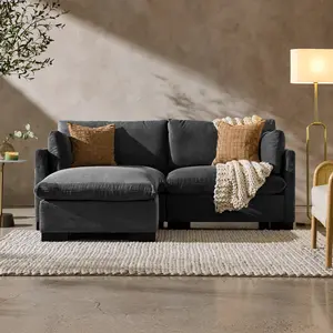 Best Choice Products 82in Modular Sectional Pillowtop Sofa w/ Ottoman & Storage