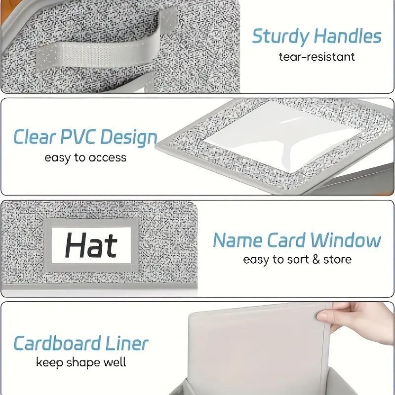 Stackable Hat Storage Boxes for Baseball Caps Holds Up to 24 Hats Durable Cardboard Box for Men Classic Style Wardrobe Organizer with Clear Window Lid Stackable Hat Storage Boxes for Baseball Caps Holds Up to 24 Hats Durable Cardboard Box for Men Classic Style Wardrobe Organizer with Clear Window Lid