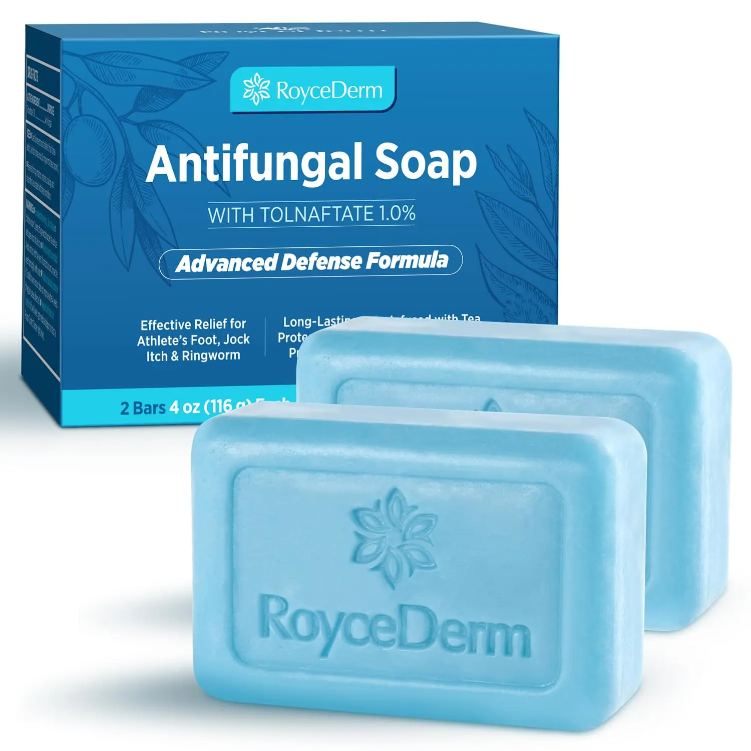 Antifungal Tea Tree Oil Soap: Extra Strength Medicated Bar Soap Skin Fungus Treatment for Athlete’s Foot, Jock Itch & Ringworm - Deep Cleansing