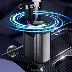 5-in-1 Smart Car Charger with Car Air Aromatherapy Diffuser-Free, Plant Extract Formula for Mothers and Youngsters, Vehicle & Travel, Features Intelligent Sensing & Atmosphere Lighting, Car Air Freshener Starlight Headliner Car Charger Car Fragrance Set