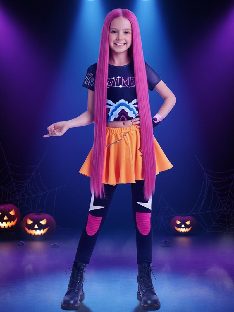 Kpop Demon Hunters Costume Rumi, Halloween Party, K-Pop Demon Hunters Costume Rumi Mira Zoey Outfit Cosplay Accessories, K-Pop Girls Cool Short Sleeve Crop Top Skirt Set, Mira Role Play Costume