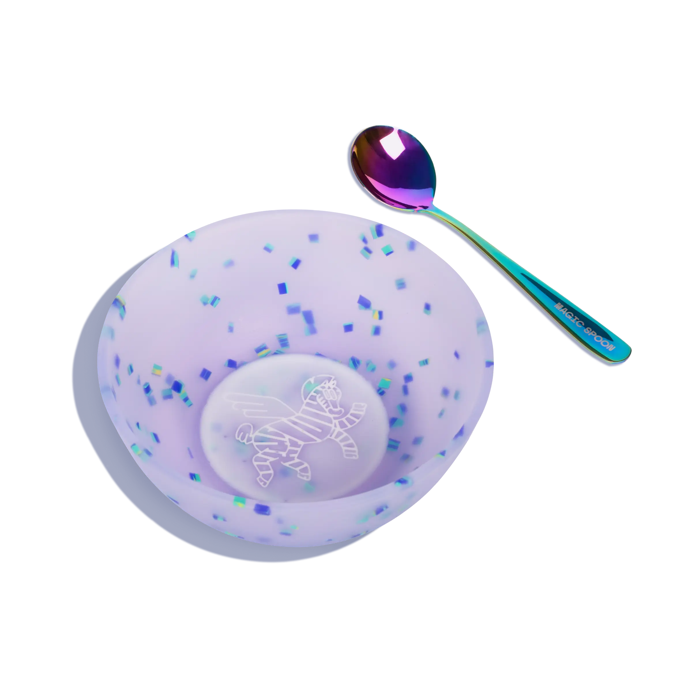 Magic Spoon Zebra Cereal Bowl & Spoon Set, 2-Piece, Breakfast Tableware