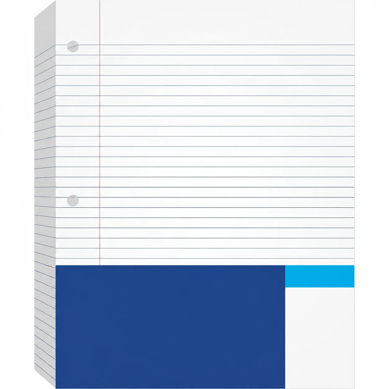 College Ruled Filler Notebook Paper, 500 Sheets, 8‑1/2" x 11", 3‑Hole Punched, Perfect for 3‑Ring Binders School & Office Supplies