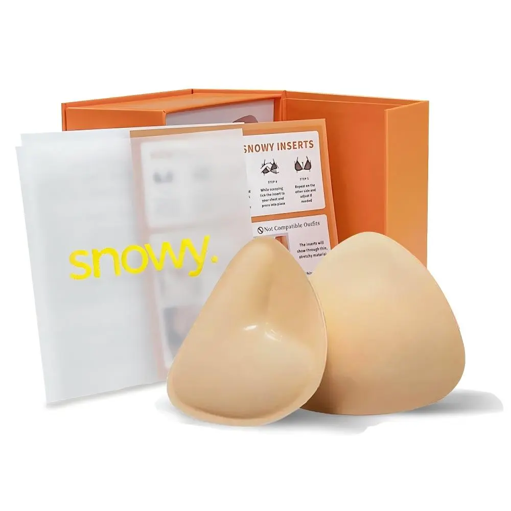 Snowy Sticky Cup Inserts - Instant Boost Double Sided Adhesive Bra Cup for Women Fitted Fitted Underwear Lady Comfort Clothing Accessories Womenswear brand covers push up swim inserts bikini insert seamless sticky