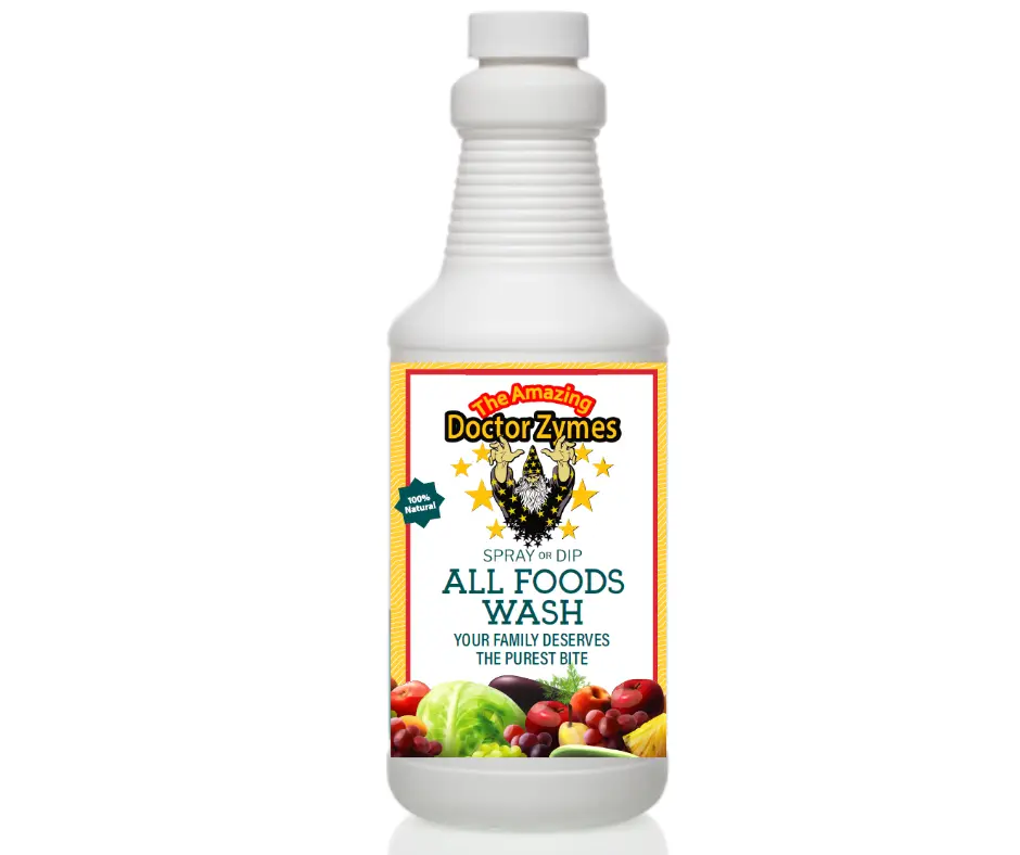All Foods Wash Fruit & Vegetable Wash – Natural Enzyme Produce Cleaner That Removes Wax, Dirt, Germs, Residue & Surface Pesticides – Food Grade Veggie Wash for Fruits, Vegetables, Herbs & More