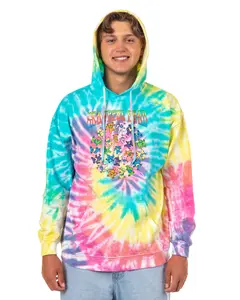 Grateful Dead Hoodie Men's Rainbow Spiral Tie Dye Dancing Bears Hooded Pullover Sweatshirt