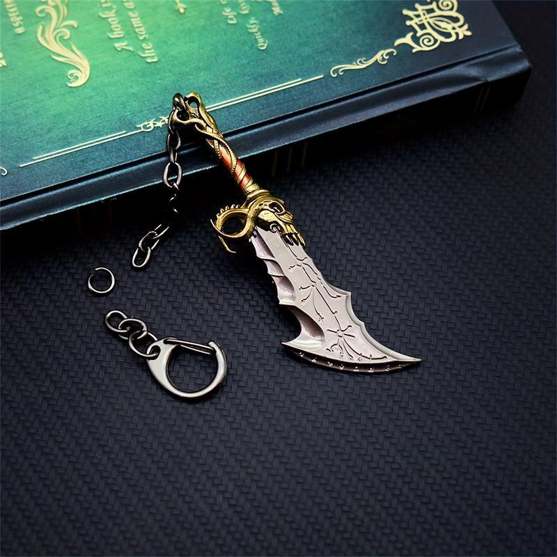 Chaos Blade Keychains & Leviathan Axe Keychains – Handcrafted in Zinc Alloy & Enamel – A Great Gift for Men & Teens