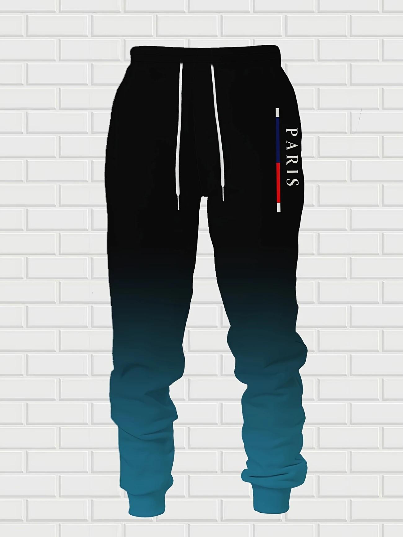 Autumn and Winter Black and Red Gradual Color Change 2024 Hot Selling Men's Street Fashion Hoodie Set