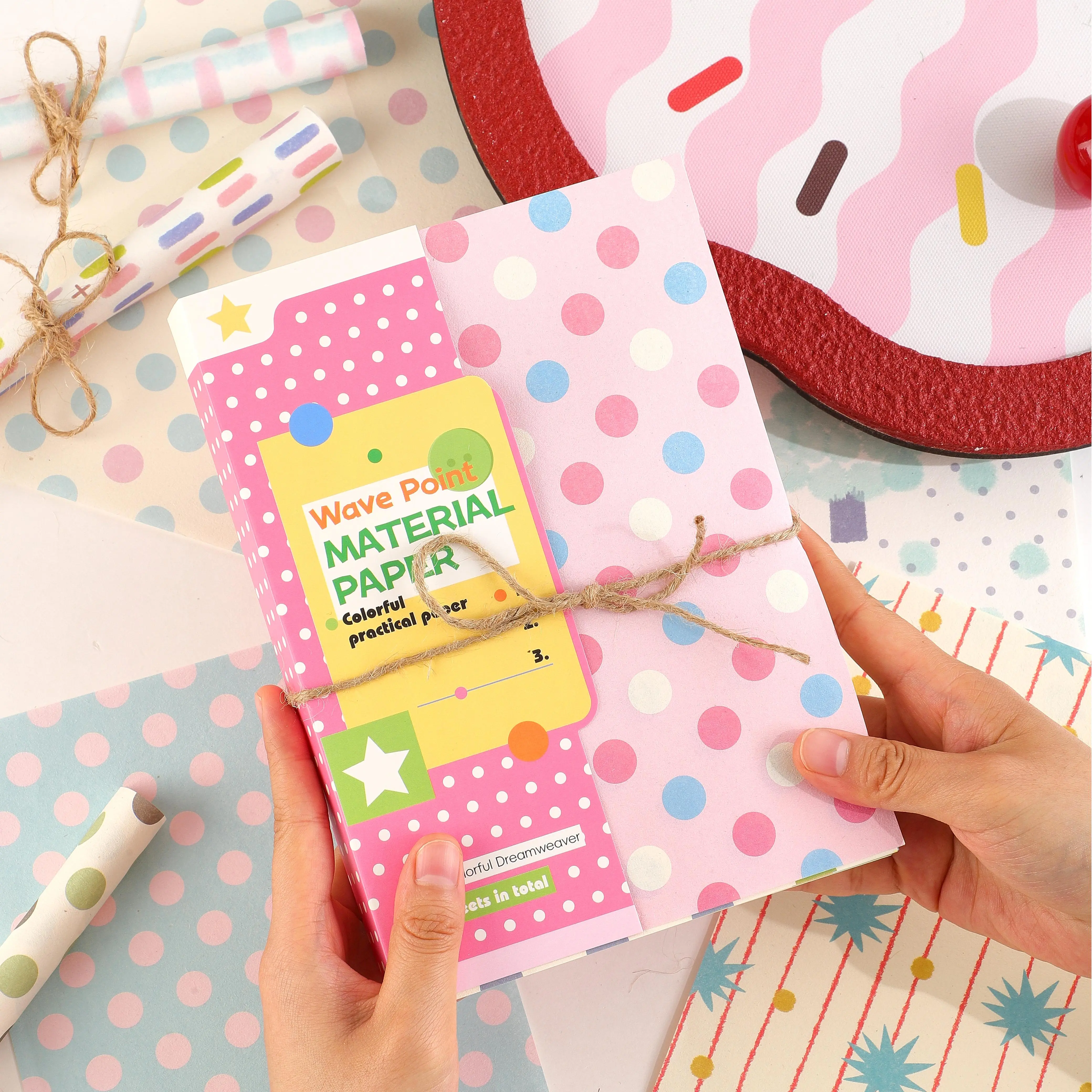 Dot Scrapbook Paper - 160 Sheets, 5.5Inx8In Large Non-Adhesive Playful Decorative Paper, Easy Handling Scrapbook Supplies for DIY Notebook Customization, Versatile Uses Craft Projects, 5.5In*8In