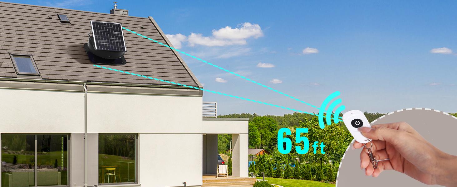 VEVOR Solar Attic Fan, TikTokShopBlackFriday, 40 W, 1230 CFM Large Air Flow Solar Roof Vent Fan, Low Noise and Weatherproof with 110V Smart Adapter, Ideal for Home, Greenhouse, Garage, Shop, RV, FCC Listed