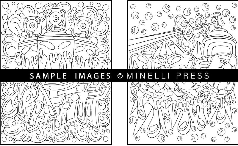 The Graffiti Art Coloring Book (Vol.1): Cool Graffiti Art Coloring Book for Adults and Teens With 40 Original Street Art Drawings,