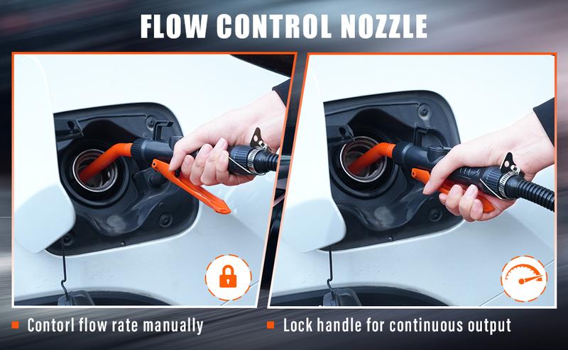 SINGARO Portable Power Battery Pump, Battery Powered Siphon Fuel Transfer Pump, Electric Fuel/Water Transfer Pump 2.4 GPM,Liquid Siphon Pump with Adjustable Flow Control, Gas Can Pump Ideal