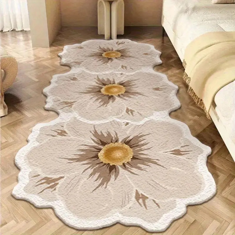 Vintage Floral Carpet for Bedroom & Living Room, Soft, Ideal for Indoor Outdoor Use, Vintage Boho Rug, Home Decor Rugs, Decorative Area Rug, Floral Pattern Rug, Flower Pattern Rugs, Boho Washable Rug