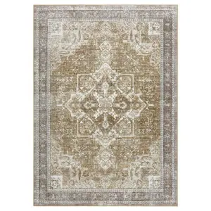 GARVEE 5x7 Area Rugs Washable Living Room Rugs Soft Retro Carpet for Bedroom Floral Oriental Carpet
