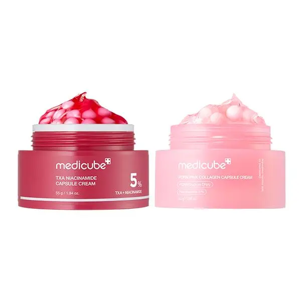 [medicube] Mix & Match Boba Cream Glass Glow Set Red & Pink Boba (TXA + PDRN)