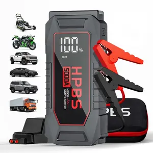 HPBS Jump Starter -5000A Car Jump Starter(Up to ALL Gas/8L Diesel Engines), 12V Portable Battery Jump Starter Box with 3.0" LCD Display,LED Emergency Light