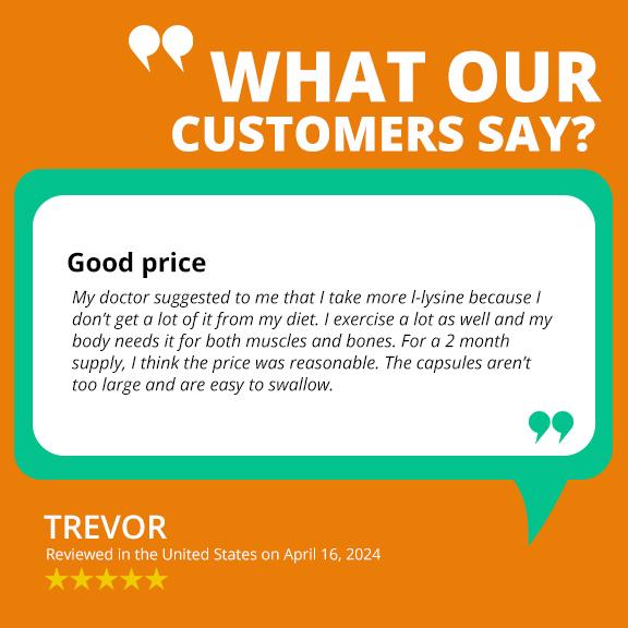 Zahler L-Lysine 500mg Freeform Supplement Kosher 60 Capsules for Muscle Recovery & Collagen Production Made in USA