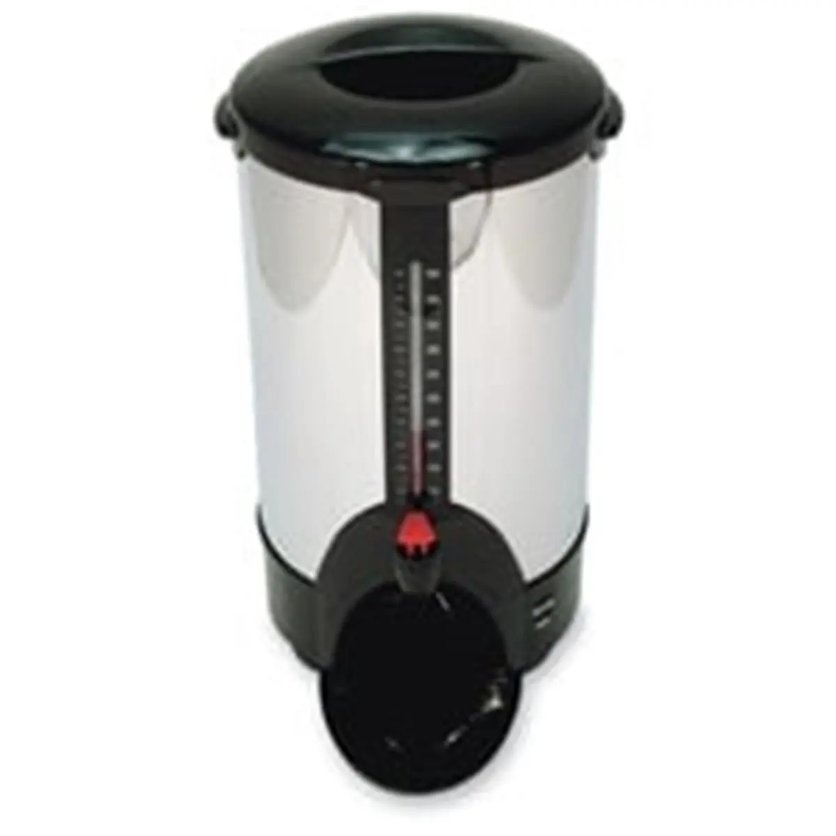 212 MAIN CoffeePro CFPCP50 Large Size Stainless Steel 50-Cup Coffee Urn - Corded, Durable, Locking Lid, Attachable Cup Rest, 3 Prongs, Safety Spigot, Power Light, No Filter Required, 12in x 16.50in x 22in, Brews Coffee for Hospitality & Office Use, Office