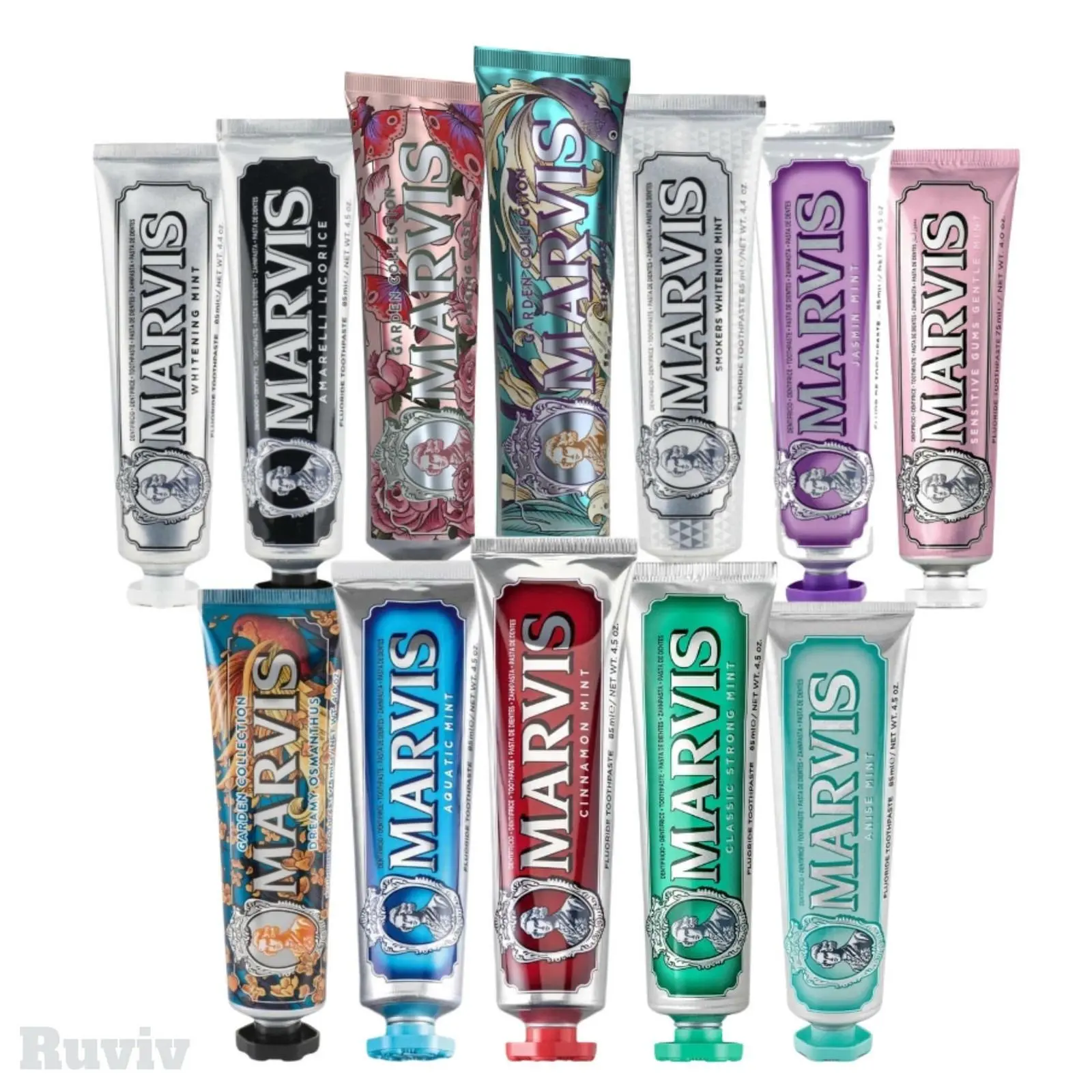 Marvis Toothpaste  Whitening Mint, Licorice, Sinuous Lily, Vegan Cruelty-Free 85 ml