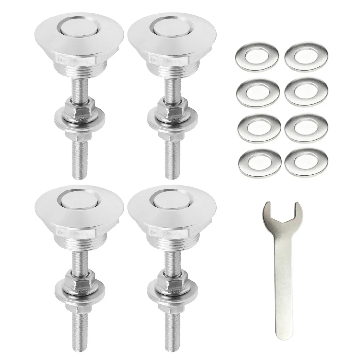 4Pcs Diameter 1.25 inch Quick Release Latch Bumper Bumper Hood License Plate Lock Clip Kit Universal Aluminum Engine Hood Pin - Home Improvement.