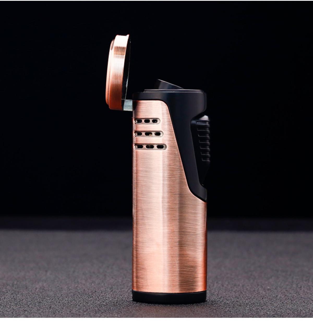 Refillable Windproof Gas Torch Lighter with Fuel Gauge & Multi Tool, Perfect for Candles, Camping, Grilling, BBQ & Gifting (Without Fuel)