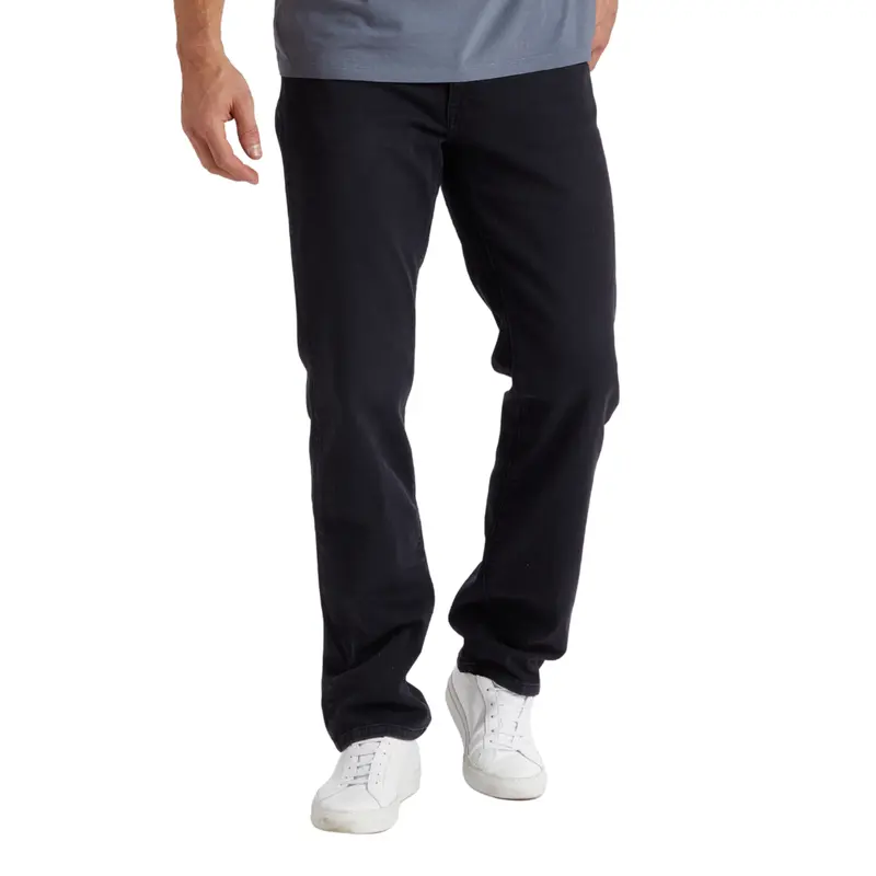 MOTT & BOW Mercer Men's Mid-Rise Straight Leg Essential Denim Pants - 25% Stretch Cotton-Elastane, Natural Waist, Plain Casual Jeans Menswear, Cold Wash Effortless Men's Jeans, Comfortable Mensfashion Bottoms