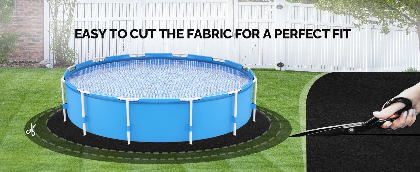 VINGLI 18 FT Round Pool Liner Pad for Above Ground Swimming Pools, Extra Thick Swimming Pool Liner, Prevent Punctures, Weed Barrier, Black